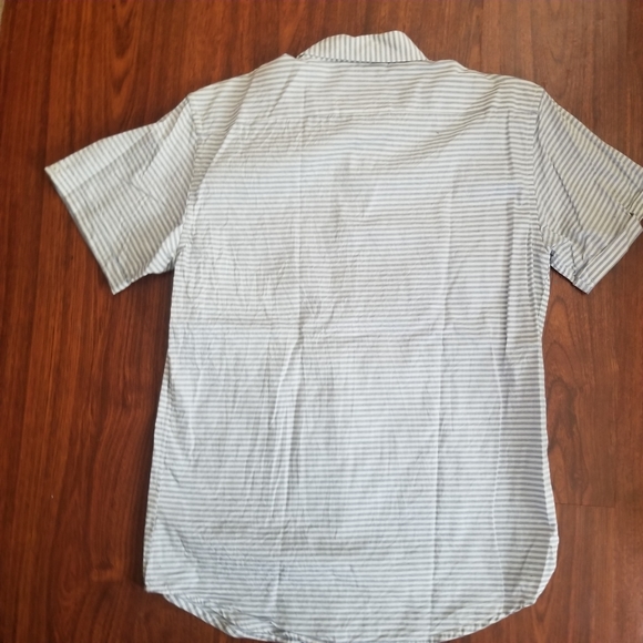 Mens Stripe Casual Collar Button Down Shirt - Picture 4 of 4
